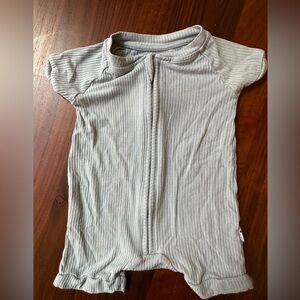 Little Sleepies Blue Ribbed Shorty (0-3m)